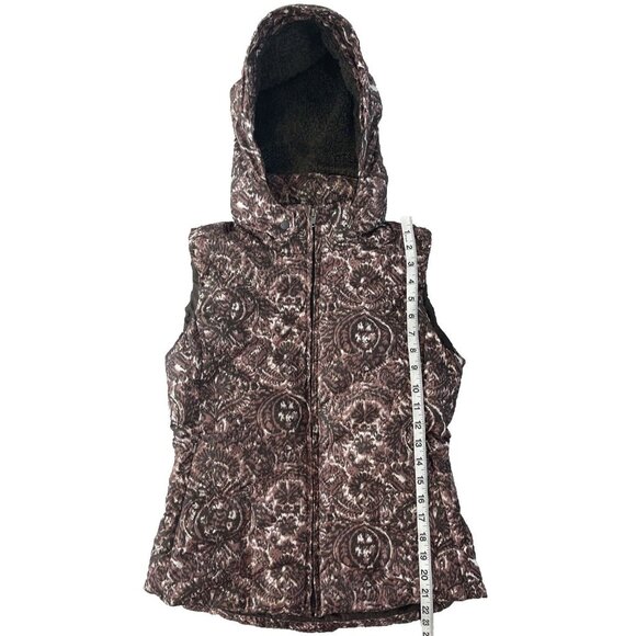 Patagonia Women’s W’s Down With It Vest Goose Down Puffer S Brown Zip Up Hood - Picture 6 of 14